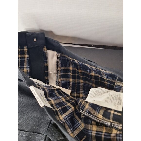 Carhartt Pants Mens 46x30 Black Duck Double Front Flannel Lined Dungaree New - Picture 7 of 12